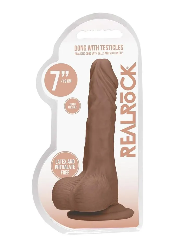 Female Sex Toys Realrock Skin Realistic Dildo with Balls Real Rock