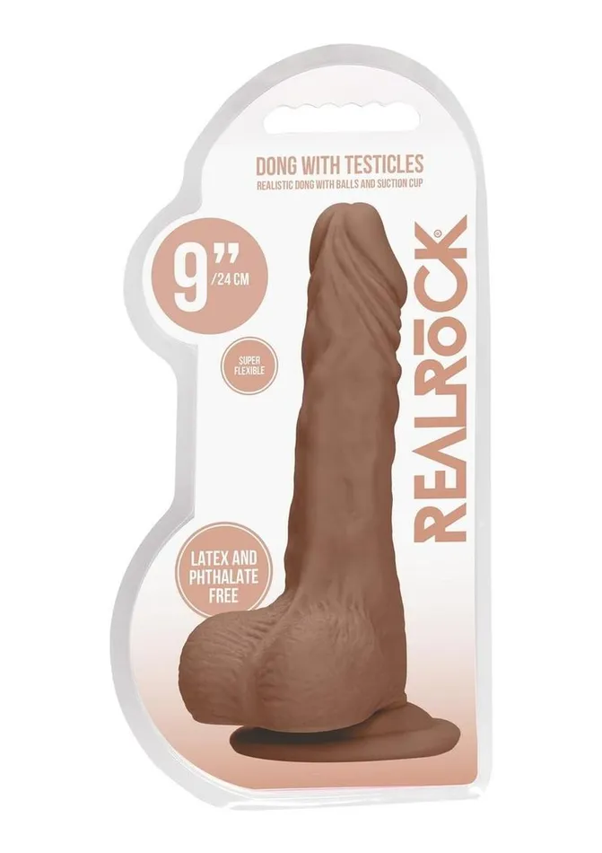 Female Sex Toys Realrock Skin Realistic Dildo with Balls Real Rock