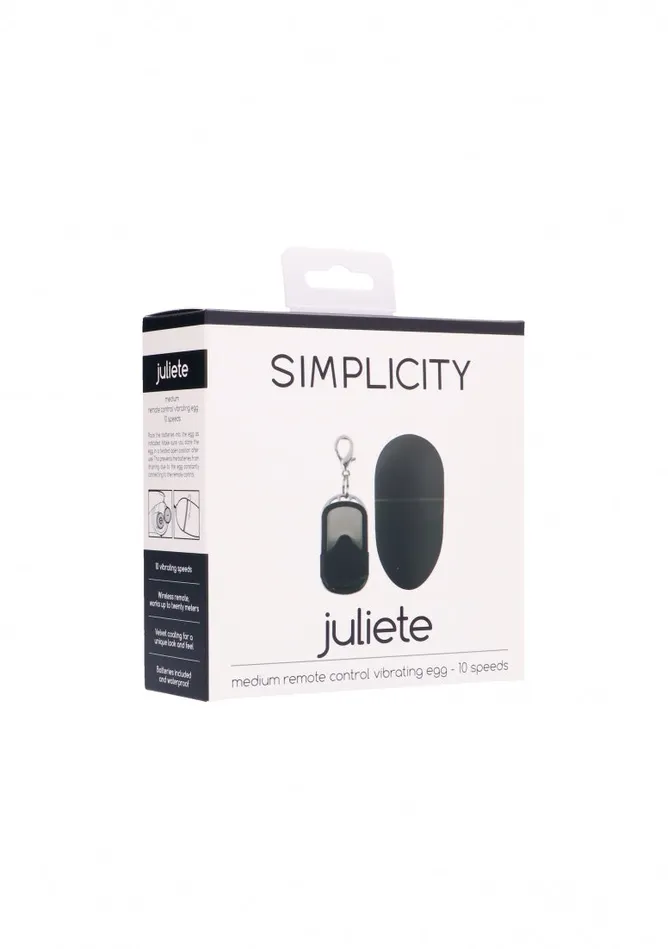 Female Sex Toys Shots Simplicity JULIETE remote control vibrating egg Black