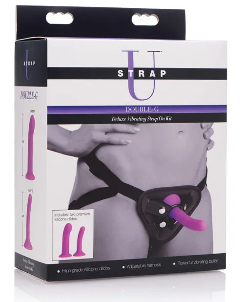 Female Sex Toys Xr LLC Strap U Double G Deluxe Vibrating StrapOn Kit