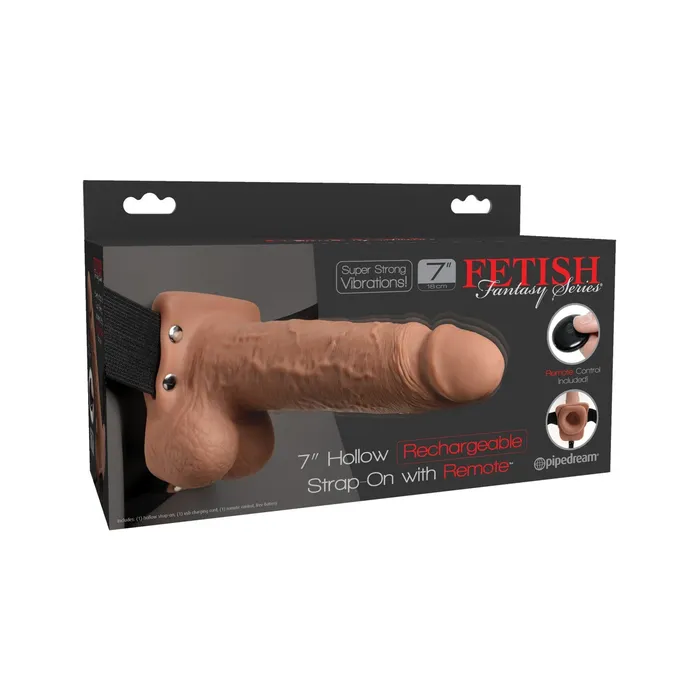 Fetish Fantasy Series 7 Hollow Rechargeable Strapon With Remote Tan Pipedream Female Sex Toys Fetish Fantasy Series 7 Hollow Rechargeable Strapon With Remote Tan Pipedream Female Sex Toys