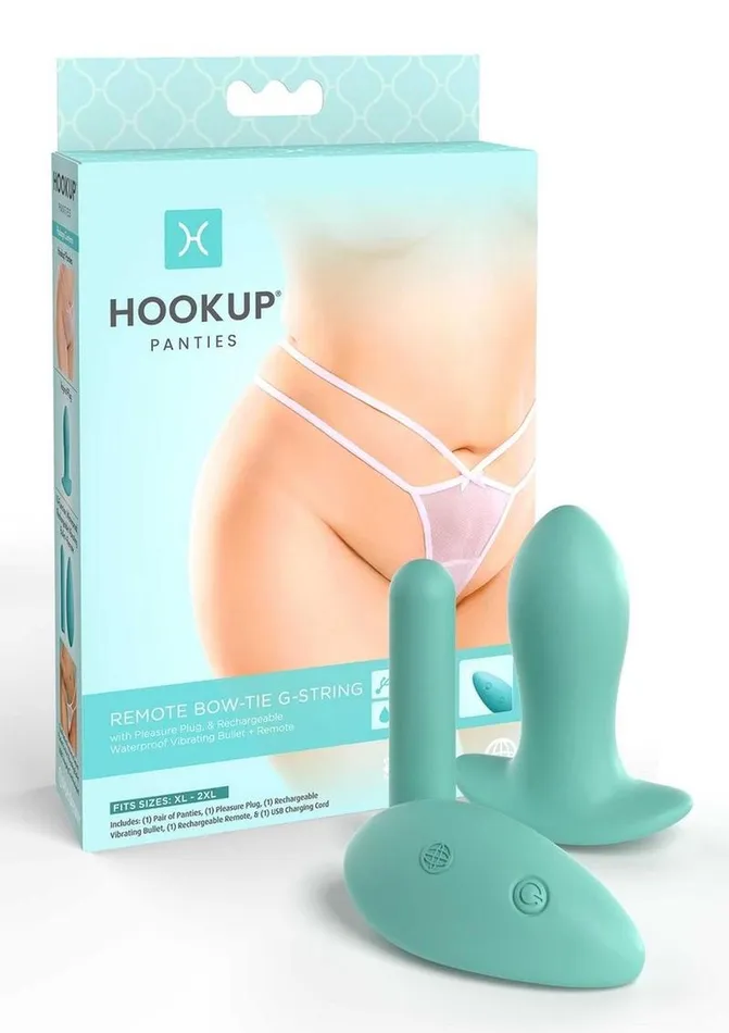 Hook Up Panties Female Sex Toys Hookup Panties Silicone Rechargeable Bowtie GString Panty Vibe with Remote Control