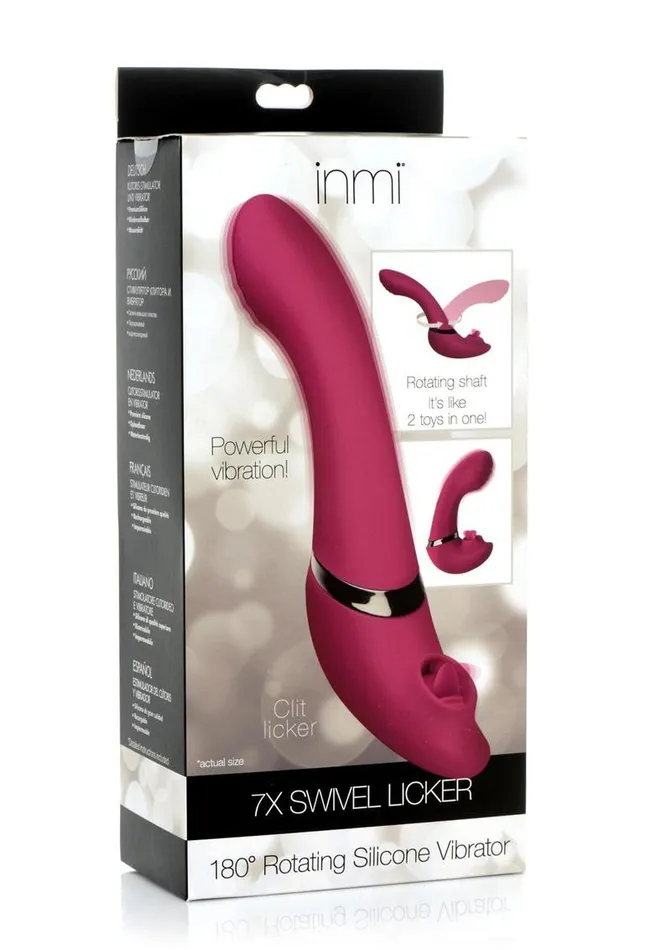 Inmi 7x Swivel Licker 180 Rotating Silicone Licking Vibrator Inmi Female Sex Toys