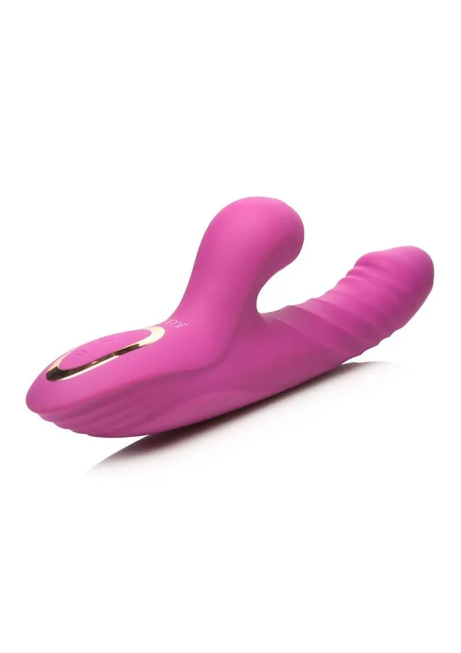 Inmi Bumping Bunny Thrusting Pulsing Rechargeable Silicone Rabbit Vibrator Inmi Female Sex Toys