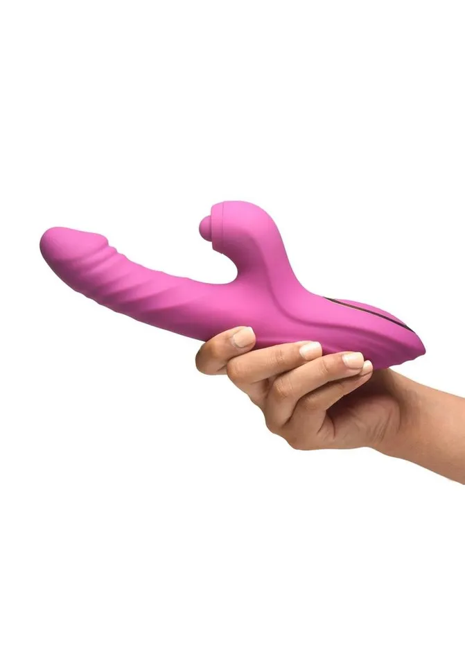 Inmi Bumping Bunny Thrusting Pulsing Rechargeable Silicone Rabbit Vibrator Inmi Female Sex Toys