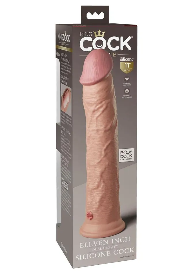 King Cock Female Sex Toys King Cock Elite Dual Density Silicone Dildo