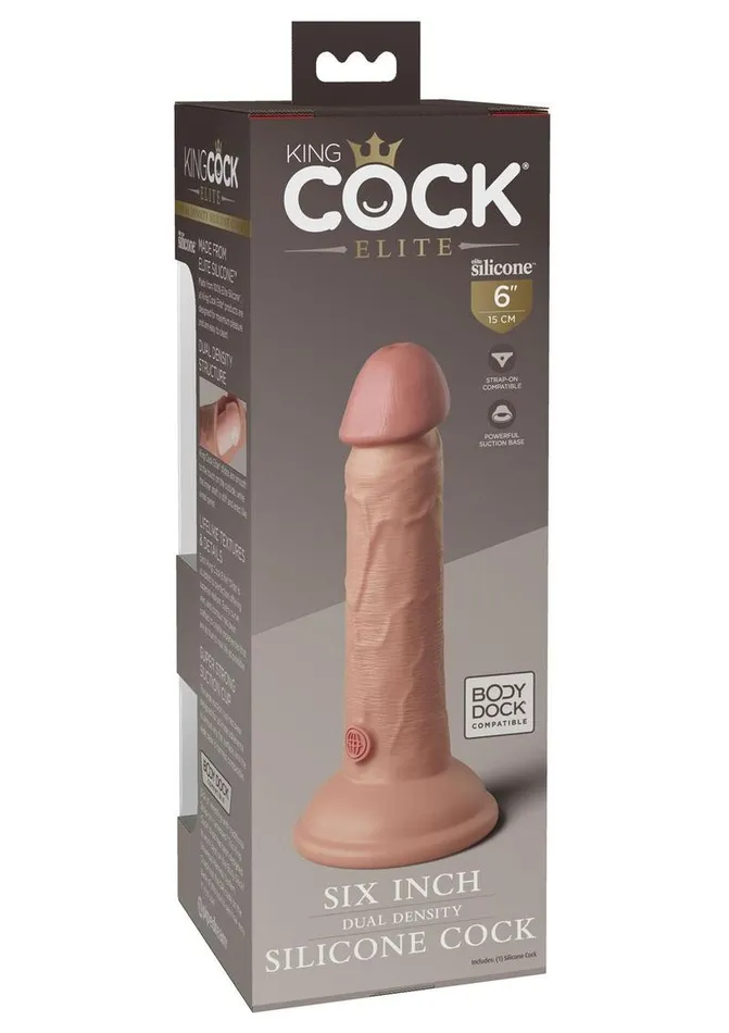 King Cock Female Sex Toys King Cock Elite Dual Density Silicone Dildo