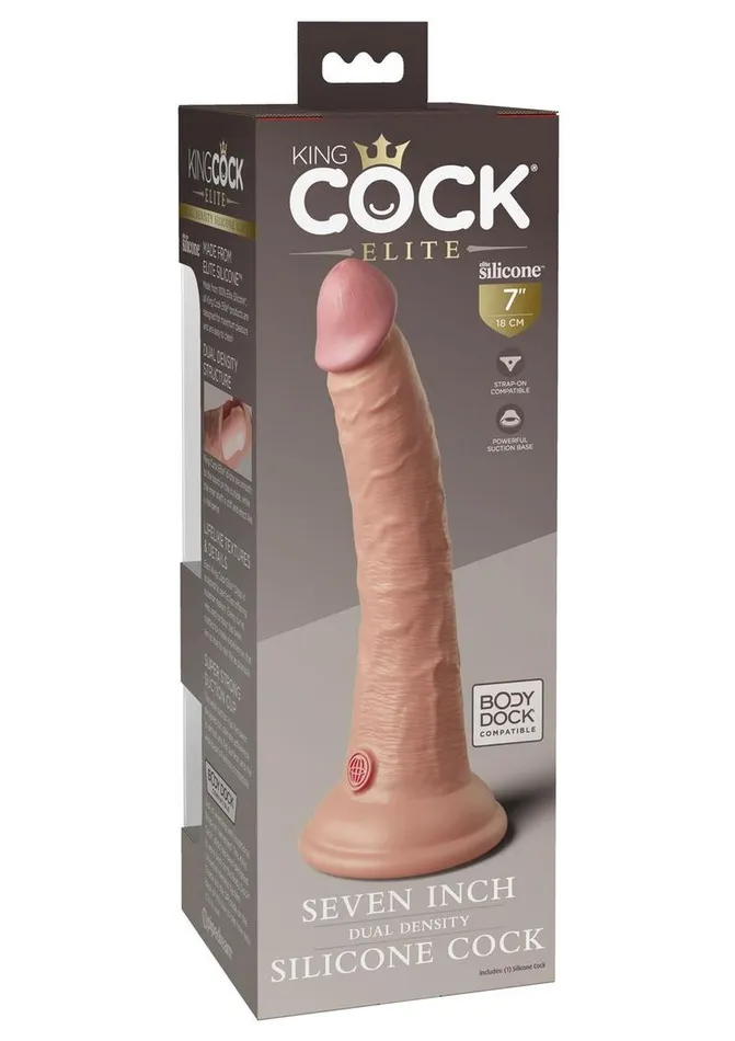 King Cock Female Sex Toys King Cock Elite Dual Density Silicone Dildo