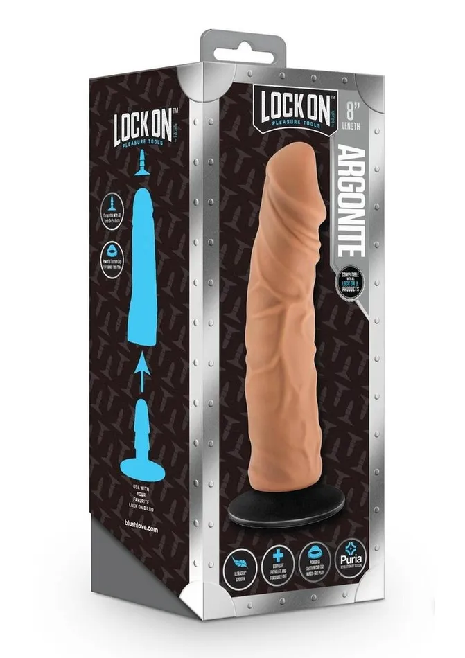 Lock On Argonite Dildo with Suction Cup Adapter Lock On Female Sex Toys Lock On Argonite Dildo with Suction Cup Adapter Lock On Female Sex Toys