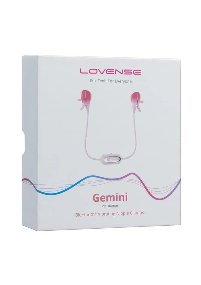 Lovense Female Sex Toys Lovense Gemini Rechargeable Silicone AppControl Nipple Clamps