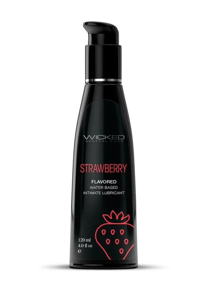 Lubricants Wicked Aqua Wicked Aqua Water Based Flavored Lubricant Strawberry