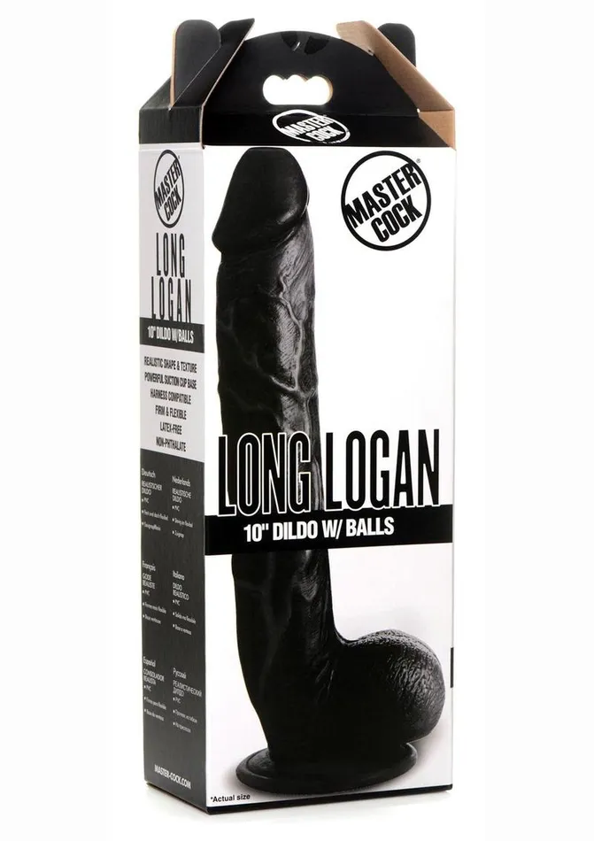Master Cock Long Logan Dildo with Balls Master Cock Female Sex Toys
