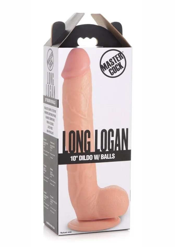 Master Cock Long Logan Dildo with Balls Master Cock Female Sex Toys