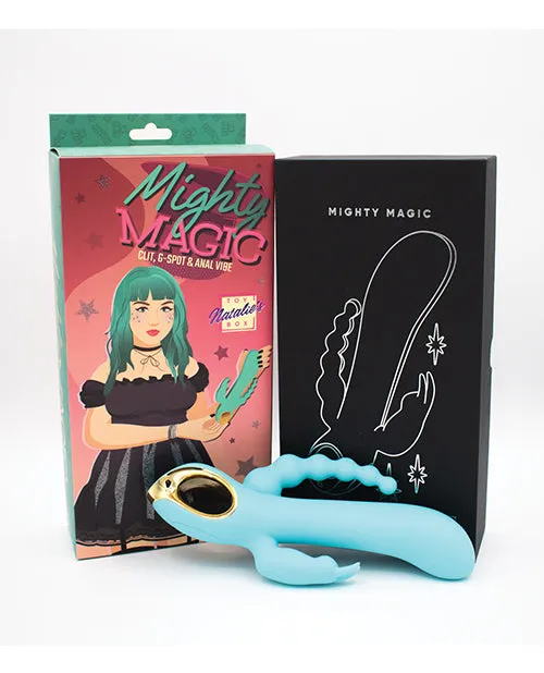 Natalies Toy Box Mighty Magic Clit GSpot Anal Vibrator Aqua Like A Kitten Vibrators