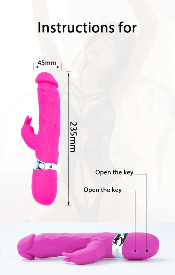 Onion Toy Female Sex Toys Silicone Vibrating Dildo with Rabbit Ears Clitoral Stimulator Onion Toy Female Sex Toys Silicone Vibrating Dildo with Rabbit Ears Clitoral Stimulator