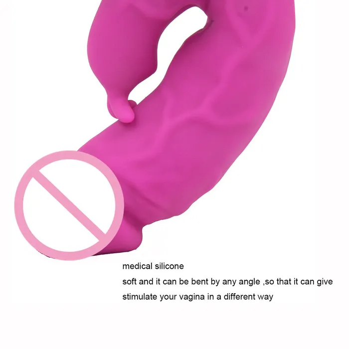 Onion Toy Female Sex Toys Silicone Vibrating Dildo with Rabbit Ears Clitoral Stimulator Onion Toy Female Sex Toys Silicone Vibrating Dildo with Rabbit Ears Clitoral Stimulator