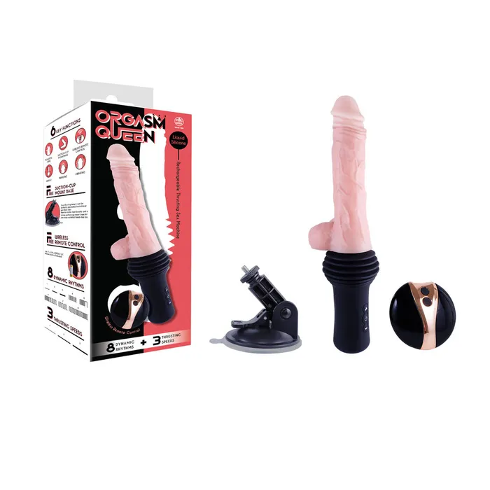 Orgasm Queen Thrusting Dildo Flesh USB Rechargeable Vibrating Heating Thrusting Dildo Machine with Remote Control Excellent Power Female Sex Toys Orgasm Queen Thrusting Dildo Flesh USB Rechargeable Vibrating Heating Thrusting Dildo Machine with Remote Control Excellent Power Female Sex Toys