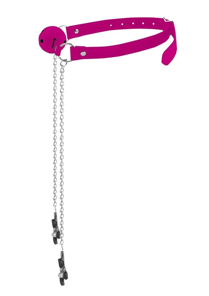 Ouch Ball Gag with Nipple Clamps Ouch Couples