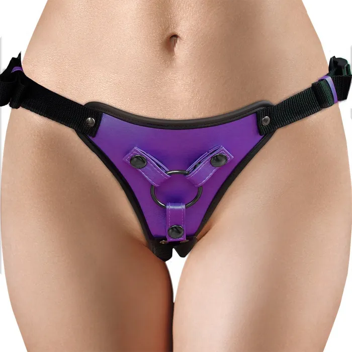 OUCH Metallic Strap On Harness Metallic Purple No Probe Included Shots Toys Female Sex Toys OUCH Metallic Strap On Harness Metallic Purple No Probe Included Shots Toys Female Sex Toys
