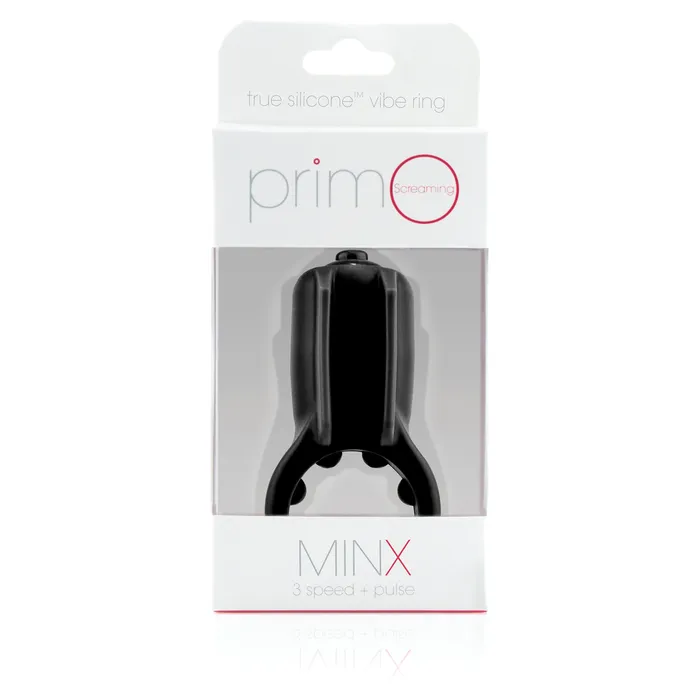 Primo Minx Premium Silicone Vibe Ring Black Screaming O Anal