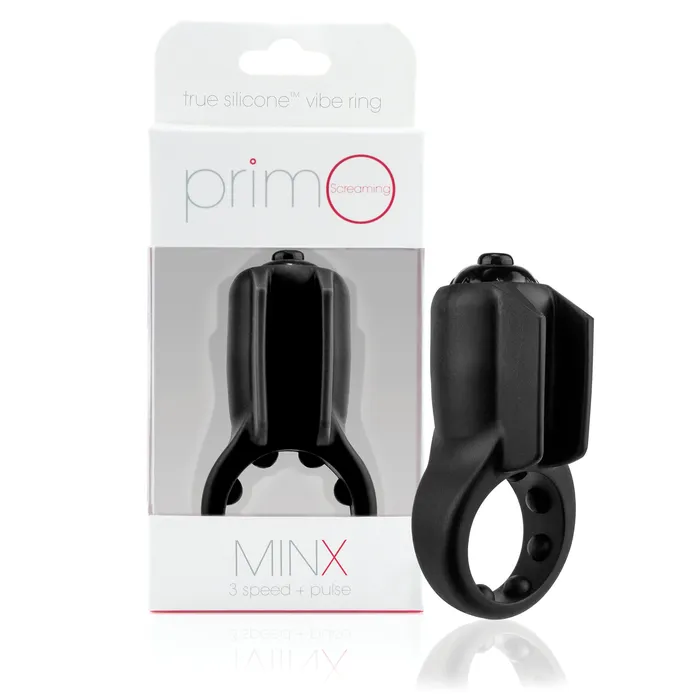 Primo Minx Premium Silicone Vibe Ring Black Screaming O Anal