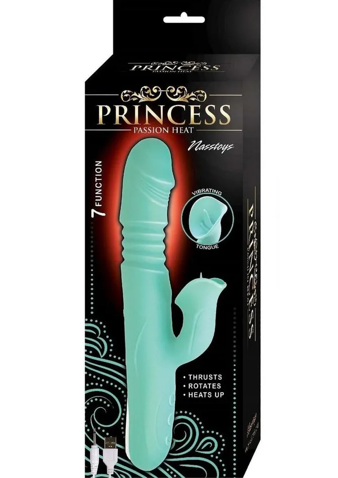 Princess Passion Heat Rechargeable Silicone Warming Vibrator with Clitoral Wheel Princess Female Sex Toys