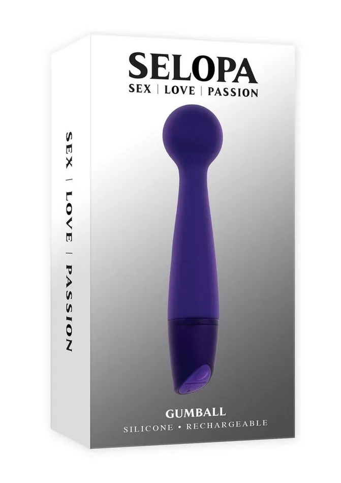 Selopa Gumball Rechargeable Silicone Vibrating Wand Selopa Female Sex Toys