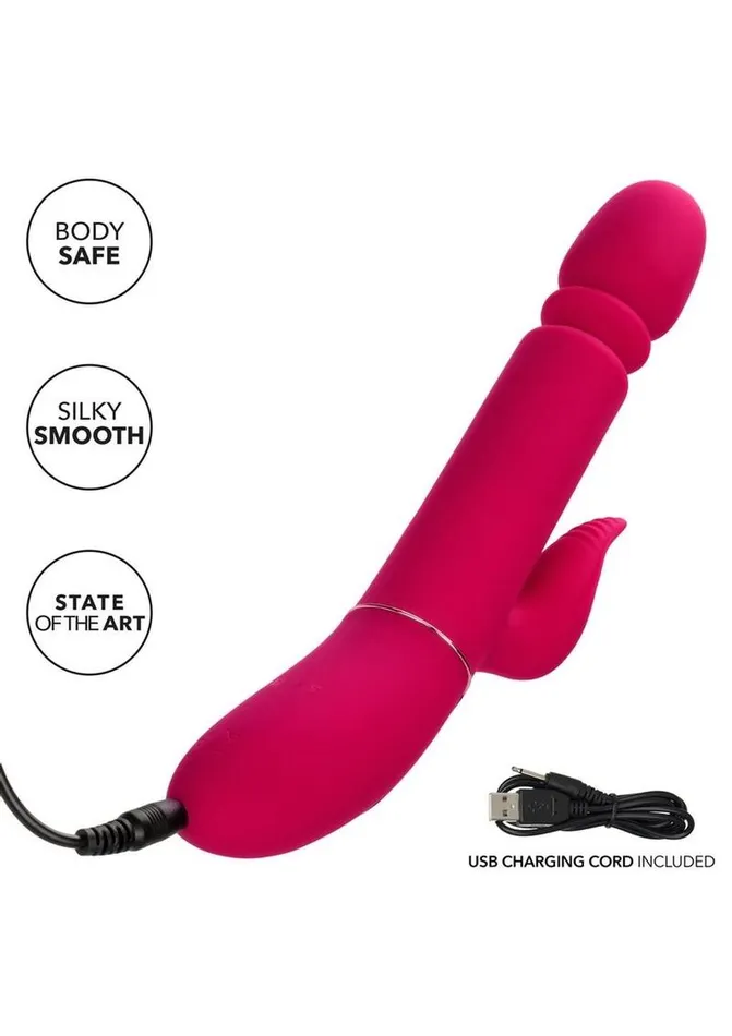 Shameless Female Sex Toys Shameless Slim Charmer Silicone Rechargeable Thrusting Rabbit Vibrator