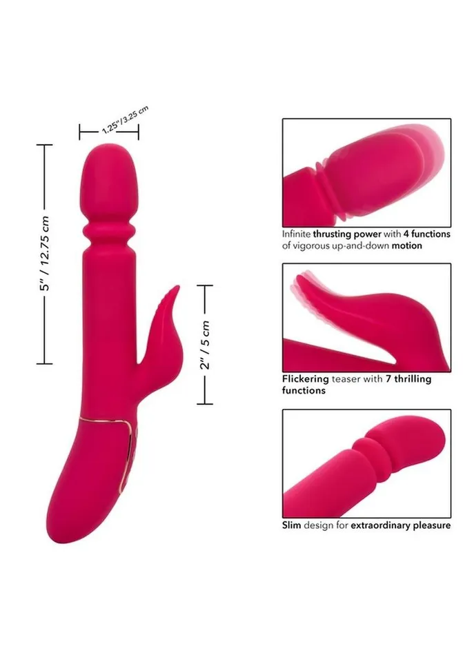 Shameless Female Sex Toys Shameless Slim Charmer Silicone Rechargeable Thrusting Rabbit Vibrator