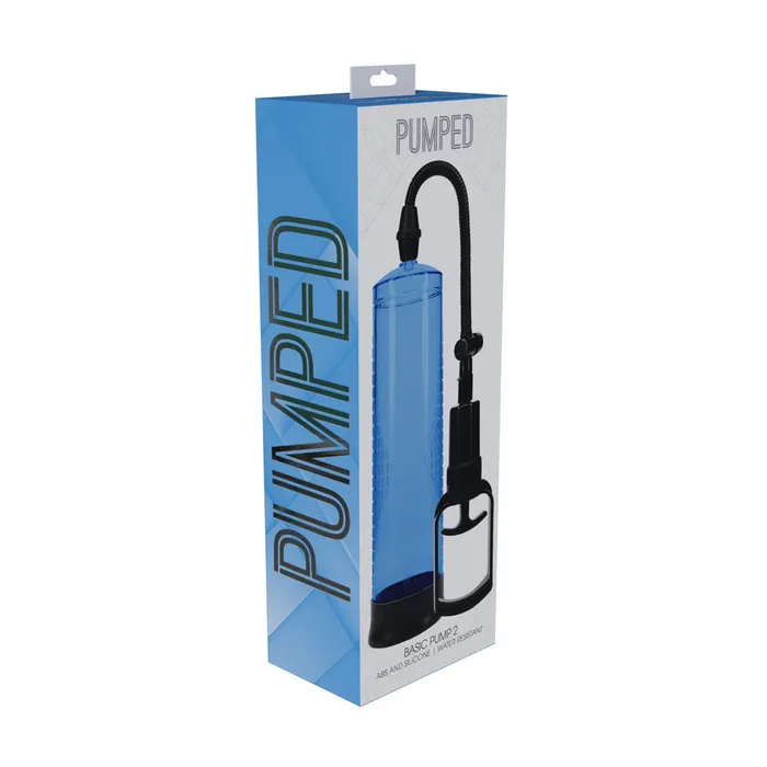 Shots Toys Male Sex Toys PUMPED Basic Pump 2 Blue Penis Pump