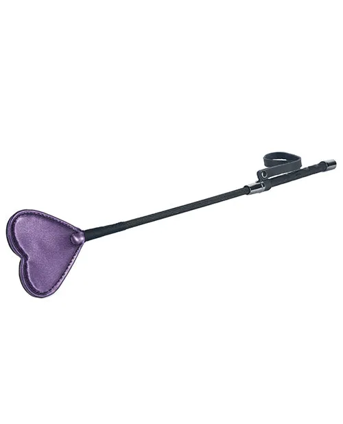 Spartacus Galaxy Legend Faux Leather Riding Crop Heart Purple Spartacus Vibrators