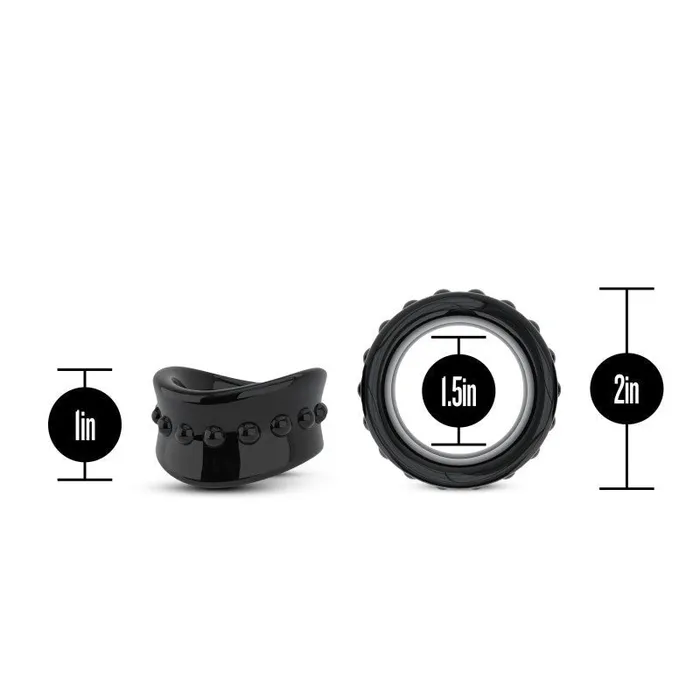 Stay Hard Beef Ball Stretcher Black 38 cm Ball Stretcher Ring Blush Novelties Male Sex Toys