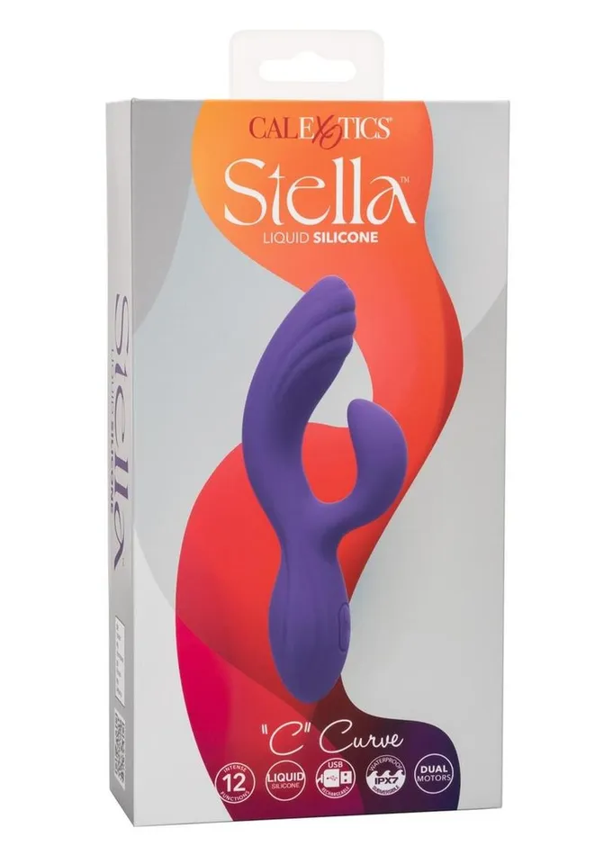 Stella Liquid Silicone C Curve Rechargeable GSpot Vibrator Stella Female Sex Toys