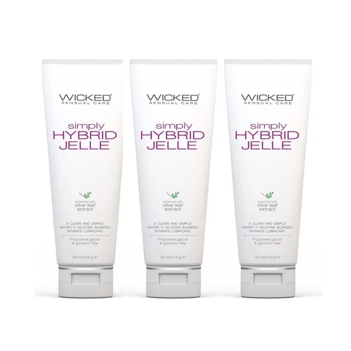Wicked Simply Hybrid Jelle 3Pack ExtraThick Lubricant Wicked Sexual Health Wellbeing