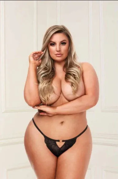 BACI Female Sex Toys BACI OPEN CROTCH PANTY BLACK SIZE 3X4X