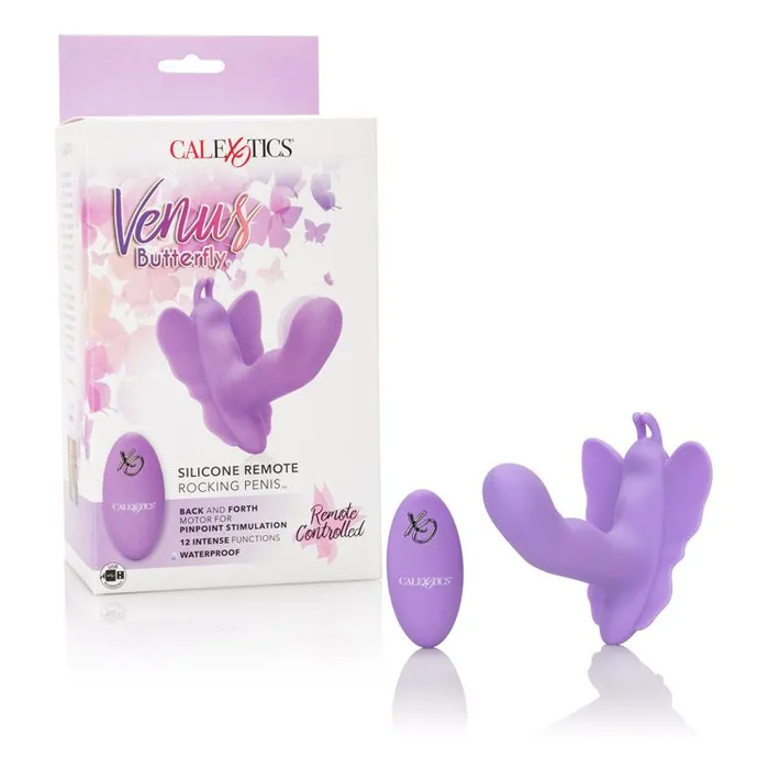 California Exotic Novelties Female Sex Toys Venus Butterfly Silicone Remote Rocking Penis Dildo