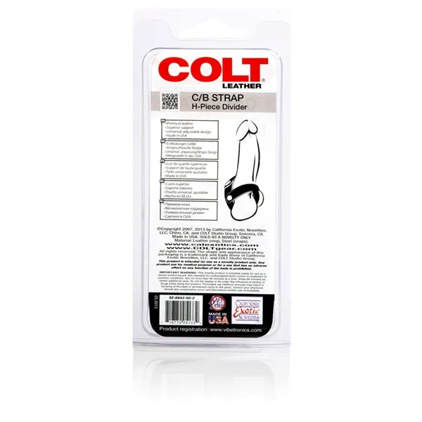 Couples California Exotic Novelties Colt Leather Hpiece Divider