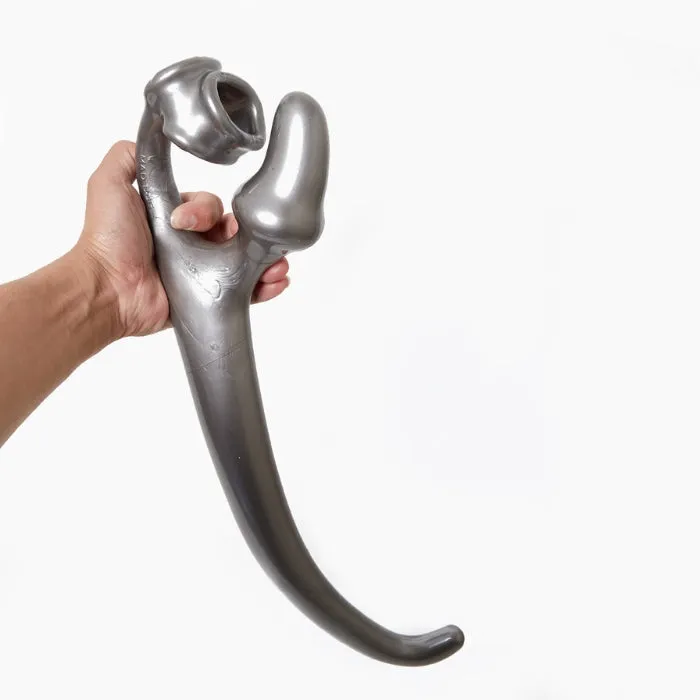 DUS Male Sex Toys Alien Tail with Cocksling XXL Anal Plug Grey