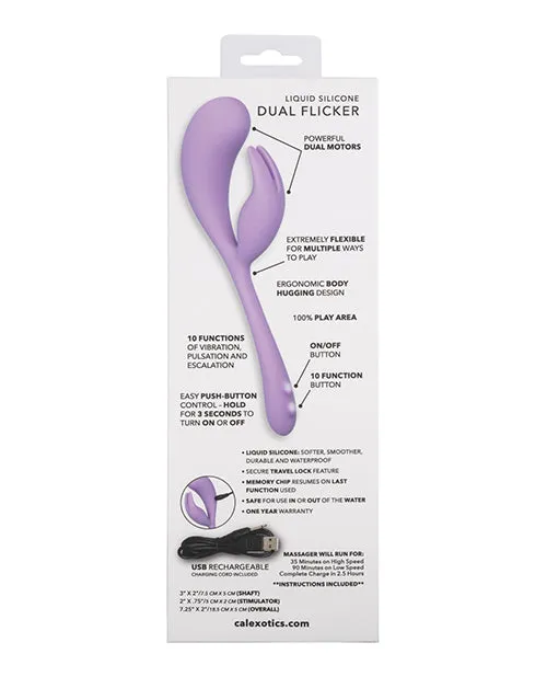 Elle Liquid Silicone Dual Flicker California Exotic Novelties Female Sex Toys Elle Liquid Silicone Dual Flicker California Exotic Novelties Female Sex Toys