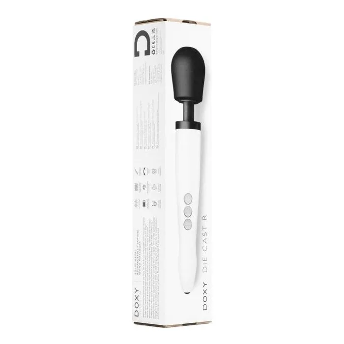 Female Sex Toys Doxy Doxy Die Cast R Rechargeable Wand Star Dust White Female Sex Toys Doxy Doxy Die Cast R Rechargeable Wand Star Dust White