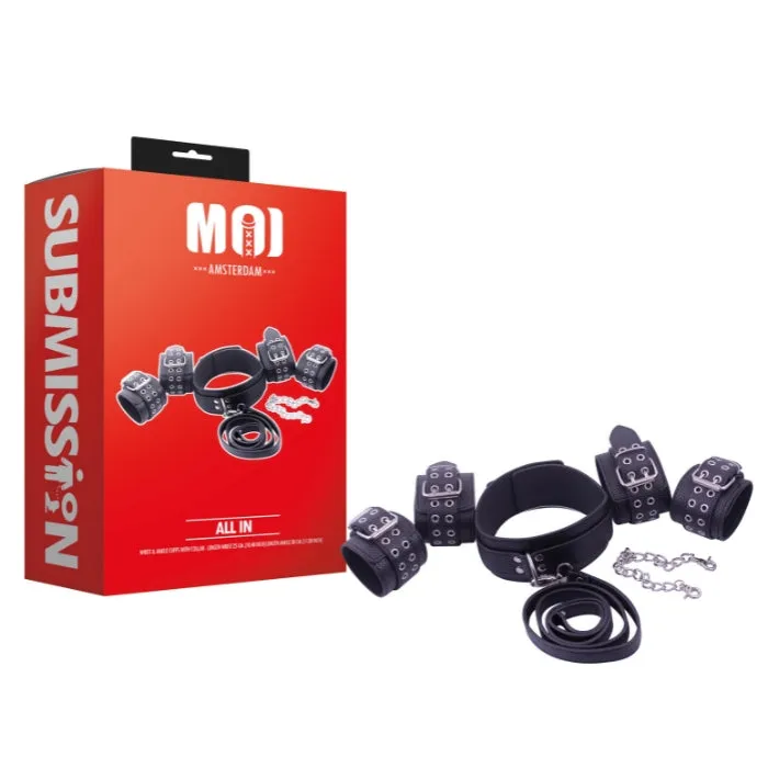 Female Sex Toys MOI Wrist Ankle Cuffs with Collar All In DUS