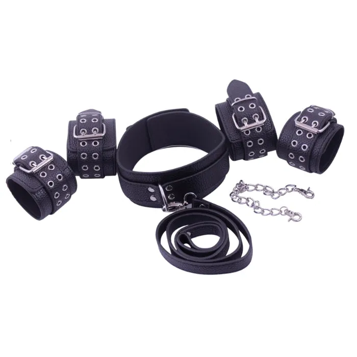Female Sex Toys MOI Wrist Ankle Cuffs with Collar All In DUS Female Sex Toys MOI Wrist Ankle Cuffs with Collar All In DUS