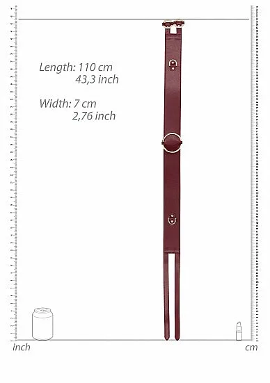 Female Sex Toys SHOTS AMERICA Ouch Halo Waist Belt LXL in Burgundy