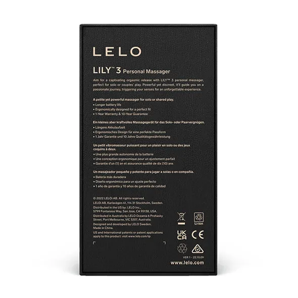 Lelo Lily 3 Luxury Personal Massager Dark Plum Lelo Female Sex Toys Lelo Lily 3 Luxury Personal Massager Dark Plum Lelo Female Sex Toys