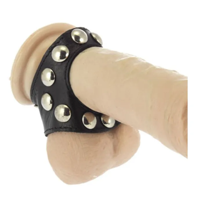 Male Sex Toys Rimba Rimba Leather Studded Cock Ring
