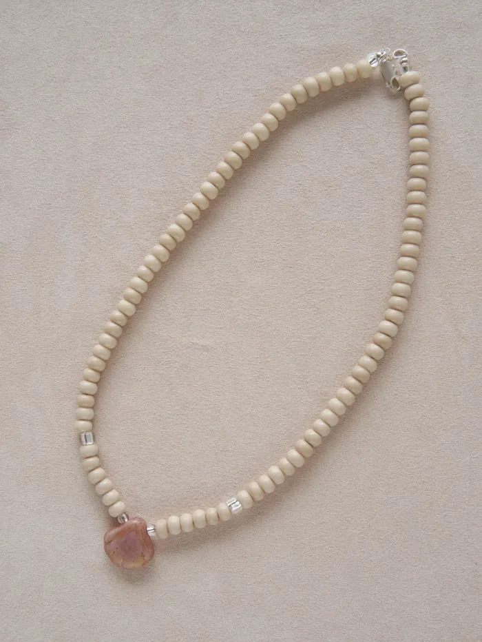 miss sunday Dildos marine natural stone shell glass bead necklace