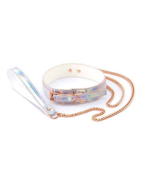 NS Novelties Couples Cosmo Bondage Collar Leash Rainbow