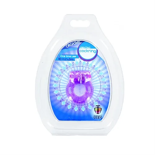Orgasmic Vibrating Cock Ring Purple XR Brands Trinity Vibes Couples