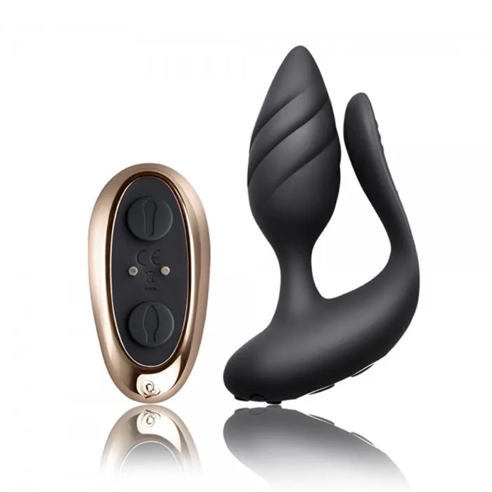 RocksOff Anal RocksOff Cocktail Remote Control Couples Vibe Black