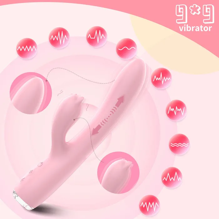 Shande Female Sex Toys ROMANCE of SPRING Warming Thrusting Rabbit Vibrator 88 Inch